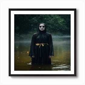 Woman In The Water Art Print