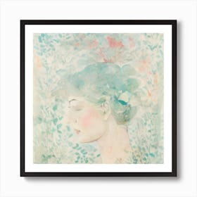 Portrait Of A Garden Woman Art Print