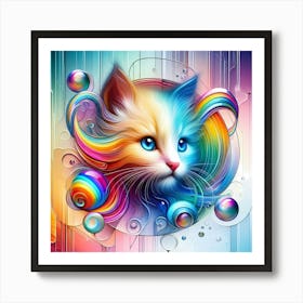 Creative Feline Cat Artwork 79 Art Print