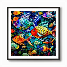 Colorful Fishes 8 Art Print