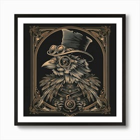 Steampunk Crow 6 Art Print