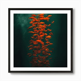 Red Fishes Art Print