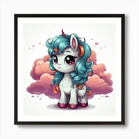 Cute Unicorn 313 Art Print