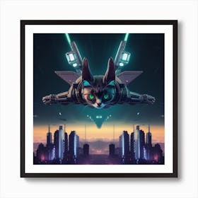 Cat In Space 1 Art Print