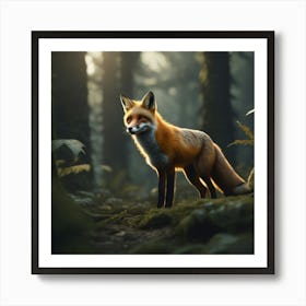 Fox In The Forest 76 Art Print