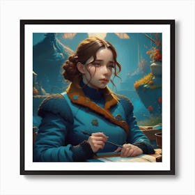 Pensive And Thoughtful Art Print