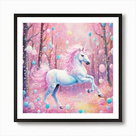 Unicorn In Wonderworld Art Print