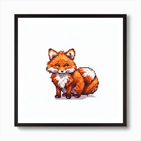 Pixel Fox Art Print