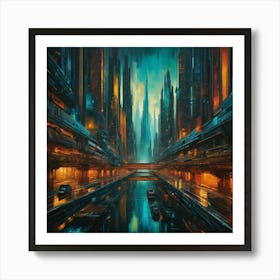 Futuristic City 4 Art Print