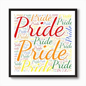 Pride Word Cloud Art Print