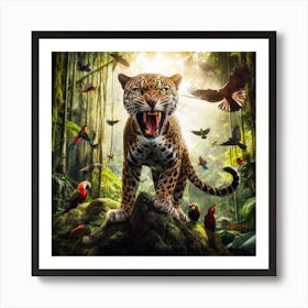 Jaguar In The Jungle Art Print