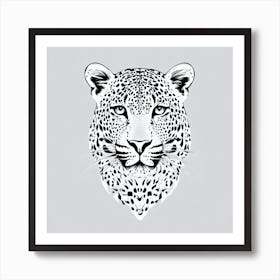 Leopard Head Vector Illustration Art Print