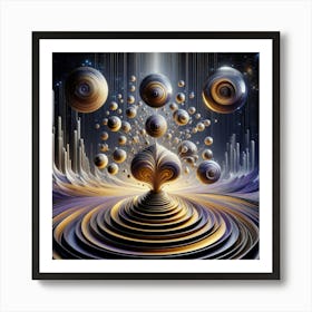 Spirals And Spheres Art Print