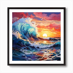 Sunset On The Ocean Poster