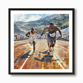 A Track And Field Competition Oil Painting Illus 1718703289 1 Poster