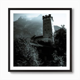 Castle In The Mountains Art Print