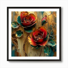 Two Roses 1 Art Print