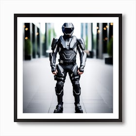 Futuristic Man In Futuristic Suit 36 Art Print