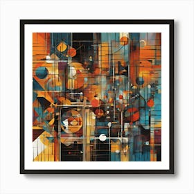 Abstract Painting Expressionism Geometric Creativity Artwork Art Print