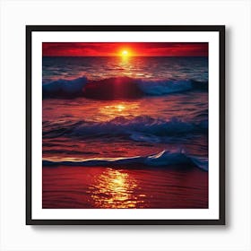 Sunset Wallpaper, Beach Wallpaper, Ocean Wallpaper, Ocean Wallpaper Art Print