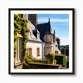 Modern City History Hotel Window Attic View Architecture Historical Building Tile Past Re (1) Art Print