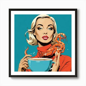 Woman With A Cup Of Coffee 1 Art Print