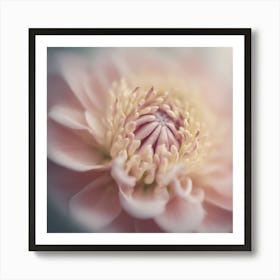 A Close Up Of A Delicate Woman Bud Just Beginning To Bloom, With Soft Petals And Hints Of Vibrant Co (2) Art Print