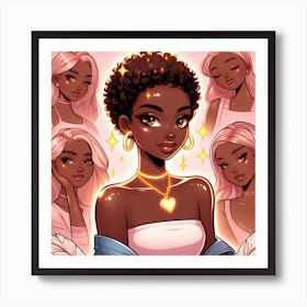 Portrait Of African American Women Art Print