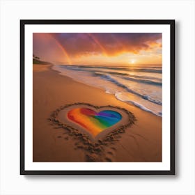 Rainbow Heart Art Print