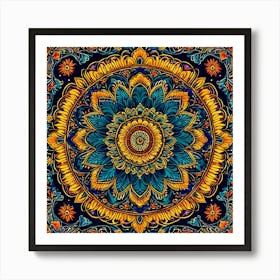 Paisley Tapestry A Classic Paisley Design With Rich Colors And Intricate Details Perfect Mandala Art Print