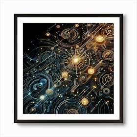 Futuristic Technology Art Print