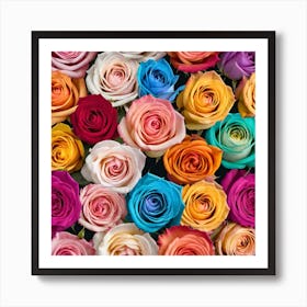 Colorful Roses 3 Art Print