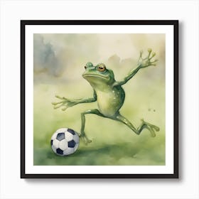 Frog Soccer 1 Art Print