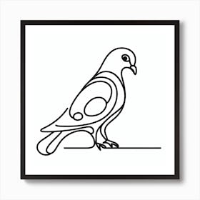 Pigeon Picasso style Art Print