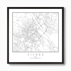 Vienna Austria Street Map Art Print