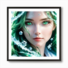 Ice Girl Art Print