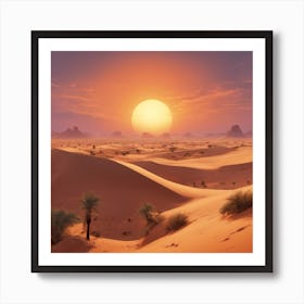 Desert Sunset Art Print