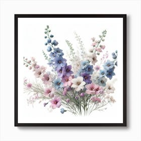 Flower of Delphinium Art Print