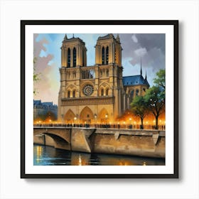 Notre Dame Paris France Art Print Art Print