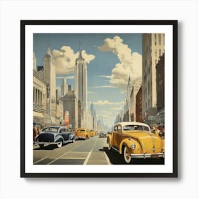 Default Vintage Travel Poster New York Art Print 1 Art Print