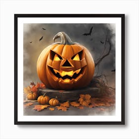 Halloween Pumpkin 11 Art Print