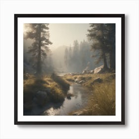 River In The Woods 3 Art Print