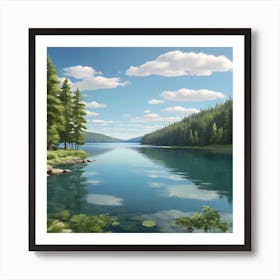 Lake - Lake Stock Videos & Royalty-Free Footage Art Print