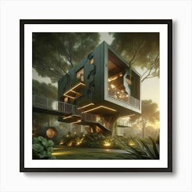 Futuristic Tree House 8 Art Print