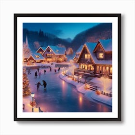 Christmas Village Art Print