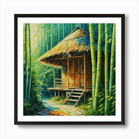 Hut In The Bamboo Forest Poster