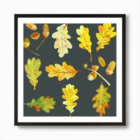 Autumn Leaves in the Dark Art Print