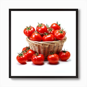 Tomatoes In A Basket Art Print