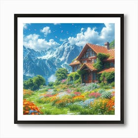 House In The Mountains 1 Art Print