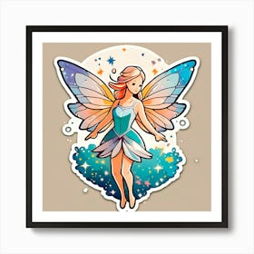 Fairy Sticker Art Print